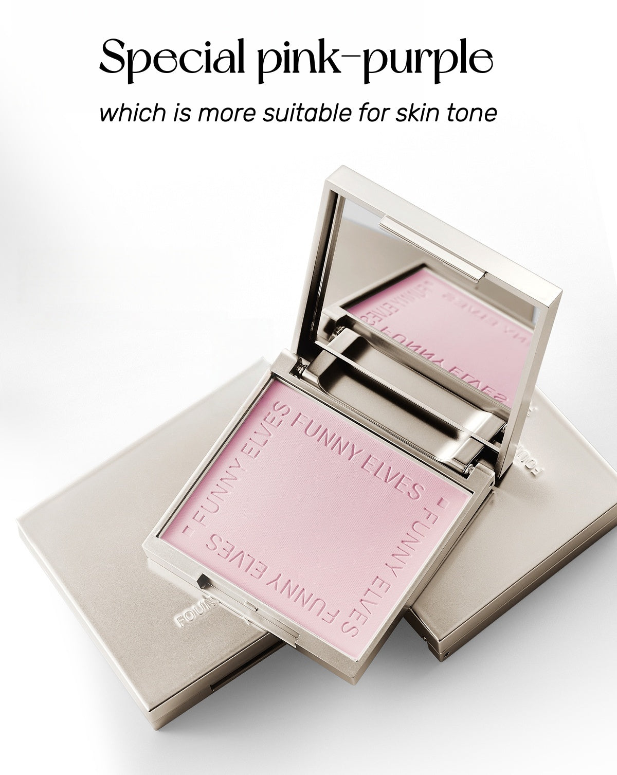 Funny Elves Oil-control Moist Brighten Matte Pressed Powder T5329