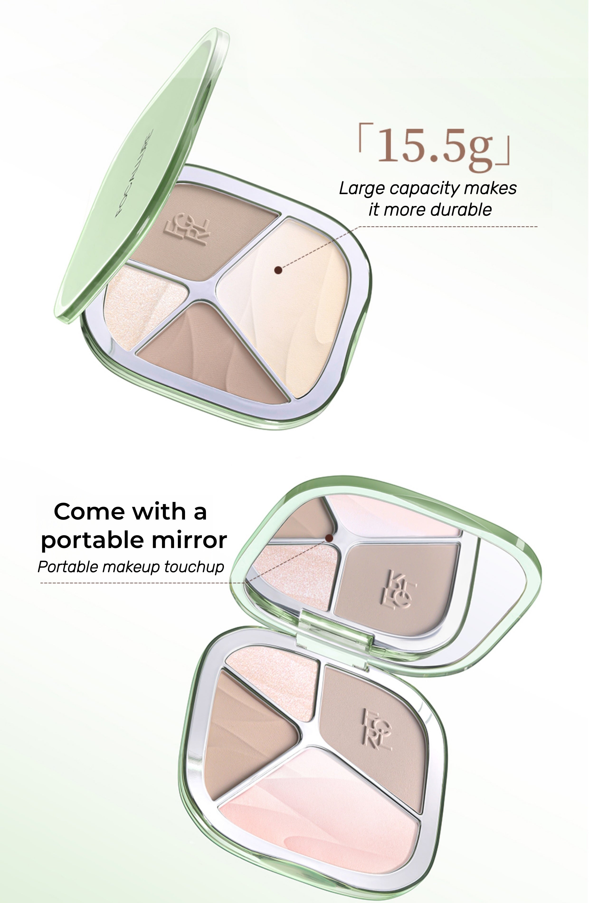 FOCALLURE 4-color Highlighter & Contour Makup Palette T5335