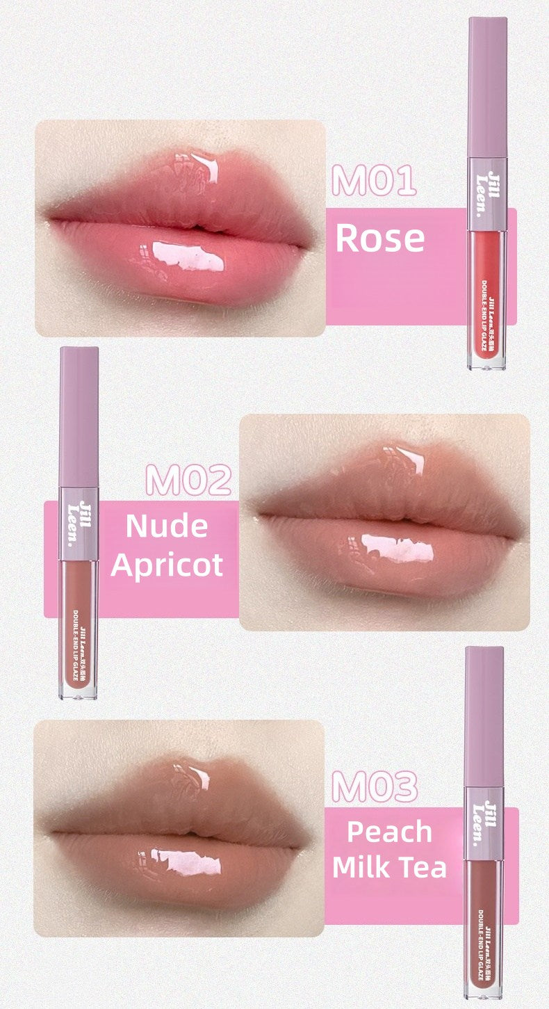 JILL LEEN Long-wear Matte & Glossy Double-head Lip Glaze T5618