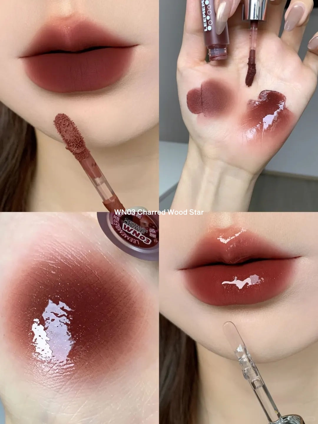 LEEMEMBER Red Wine Collection Matte & Glossy Lip Glaze T5535
