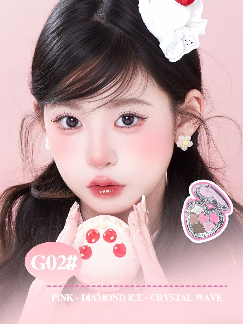 GOGO TALES Hearts 2 Hearts 6-color Eyeshadow & Lip Gloss Set T5236
