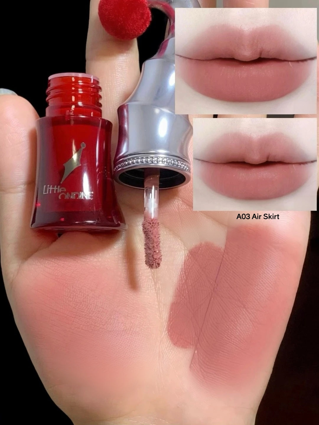 LITTLE ONDINE X Witch's Trick Collection Jester Hat Matte & Glossy Lip Glaze T6040
