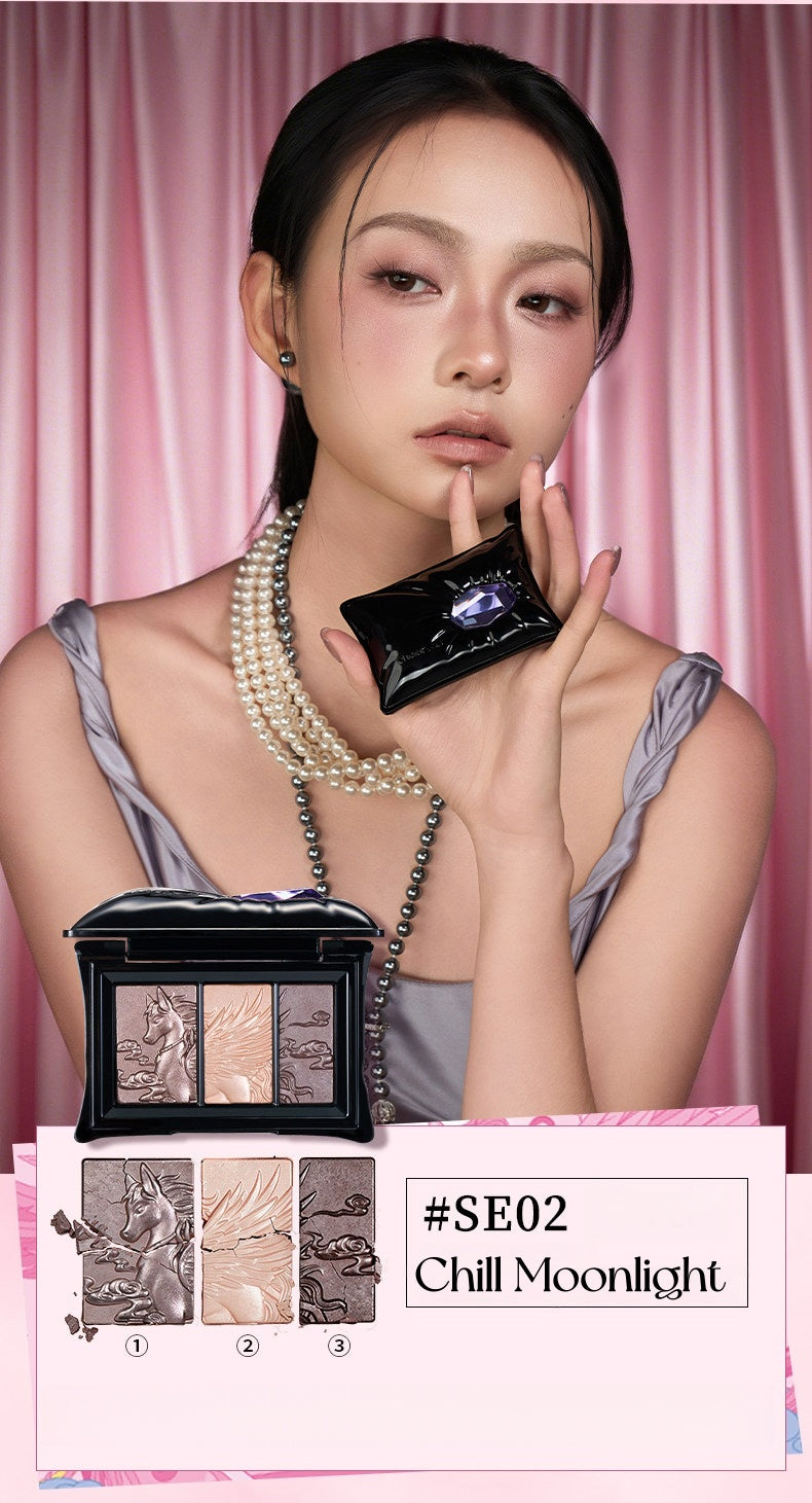 QianYan Pillow Gem Collection Highlighter & Eyeshadow Palette T5549