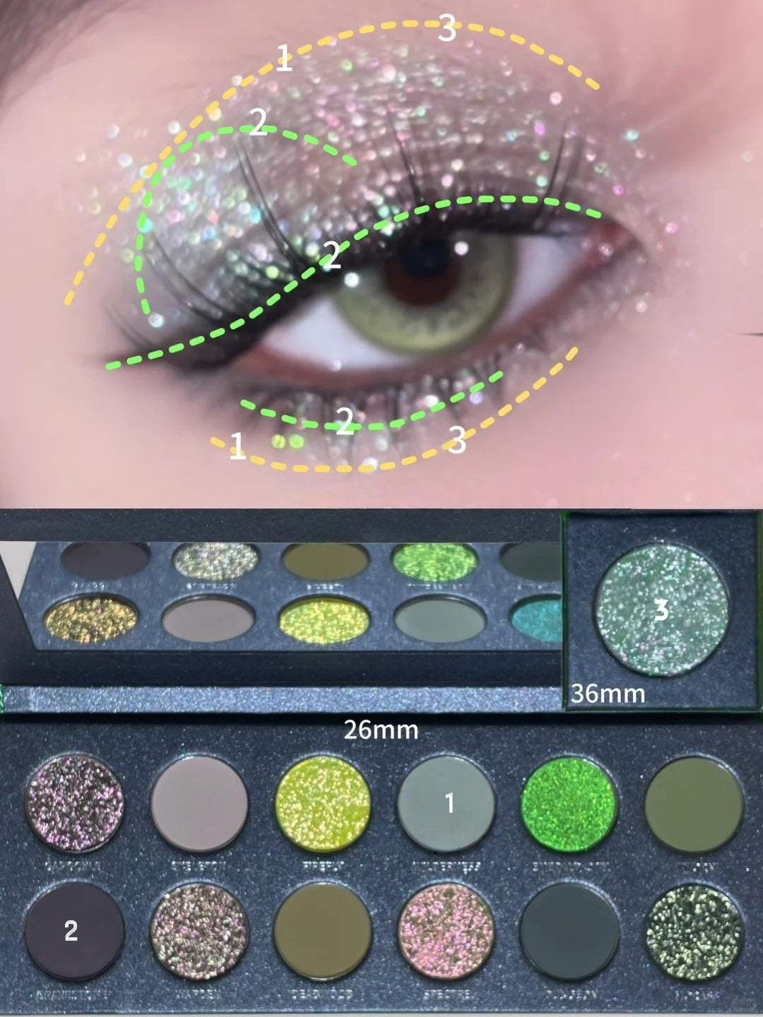 KRYPTEIN COSMETICS Emerald Chameleon Highlighter T5154