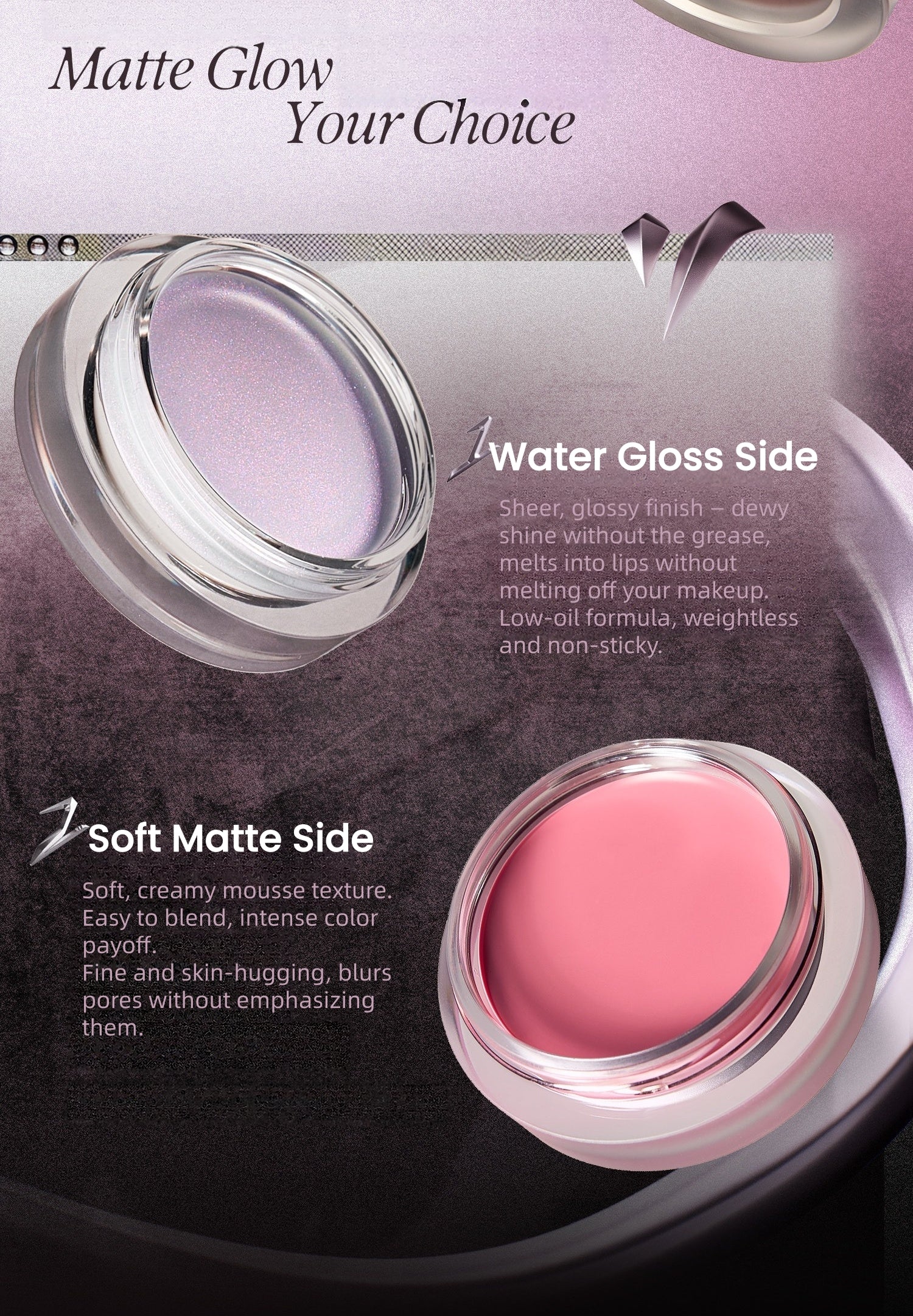 INSBAHA Rebel Collection Glossy & Matte Double-effect Blush Cream T5949