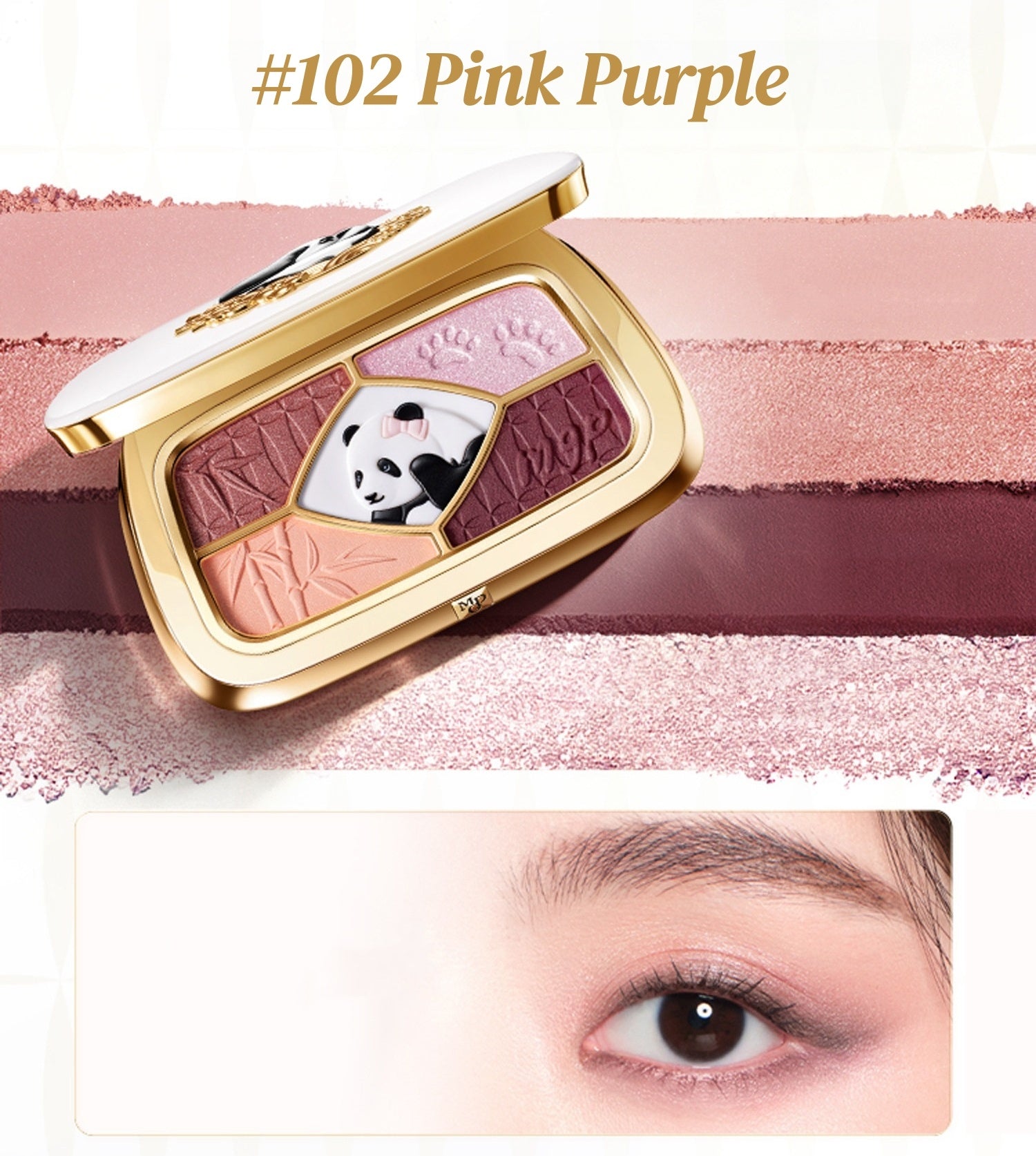MAOGEPING X Panda Creation 4-color Eyeshadow Palette T5988
