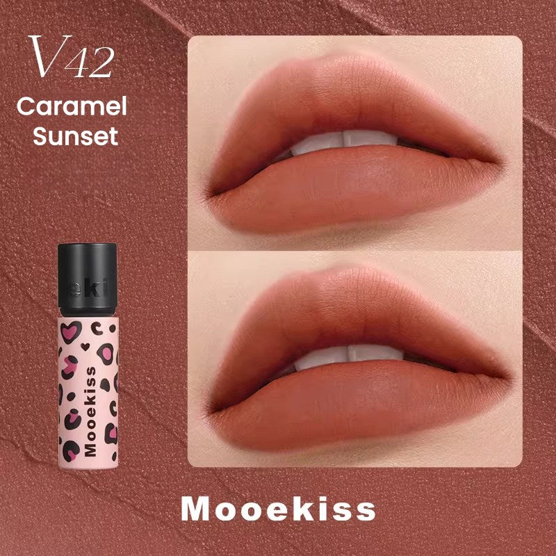 Mooekiss Leopard Print Collection Matte Silky Lip Mud T5609