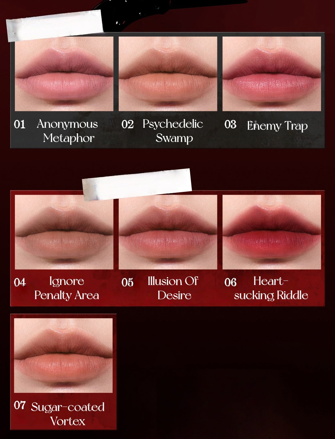 LITTLE ONDINE X Junji ITO Maniac Collection Blusher & Lip Clay & Eyeliner & Mascara T5413