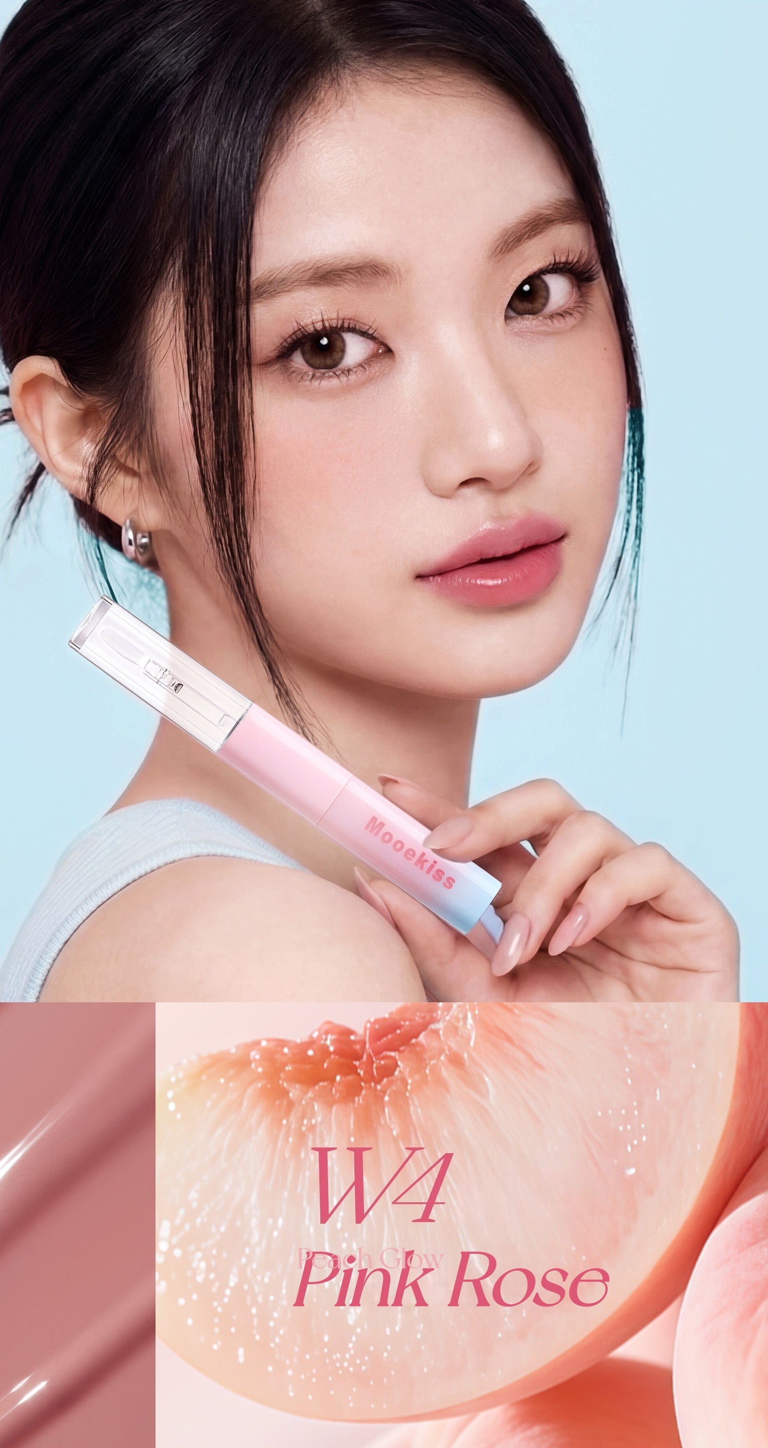 MOOEKISS Pink Blue Collection Double-head Matte & Matte Lip Glaze T5667