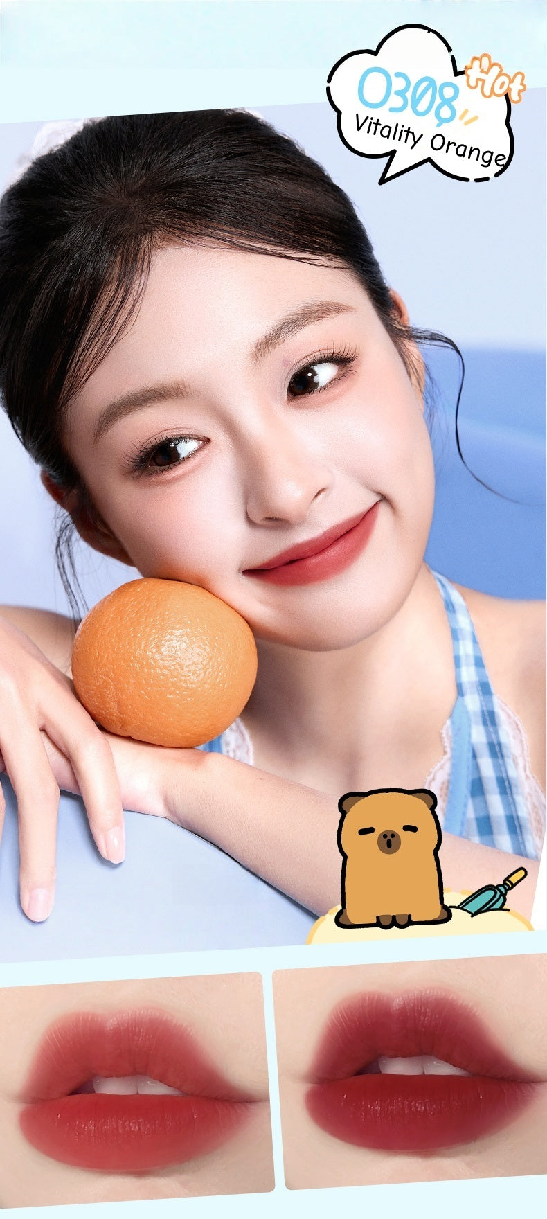 Colorkey X Orange Capybara Long-wear Lip Glaze T4710