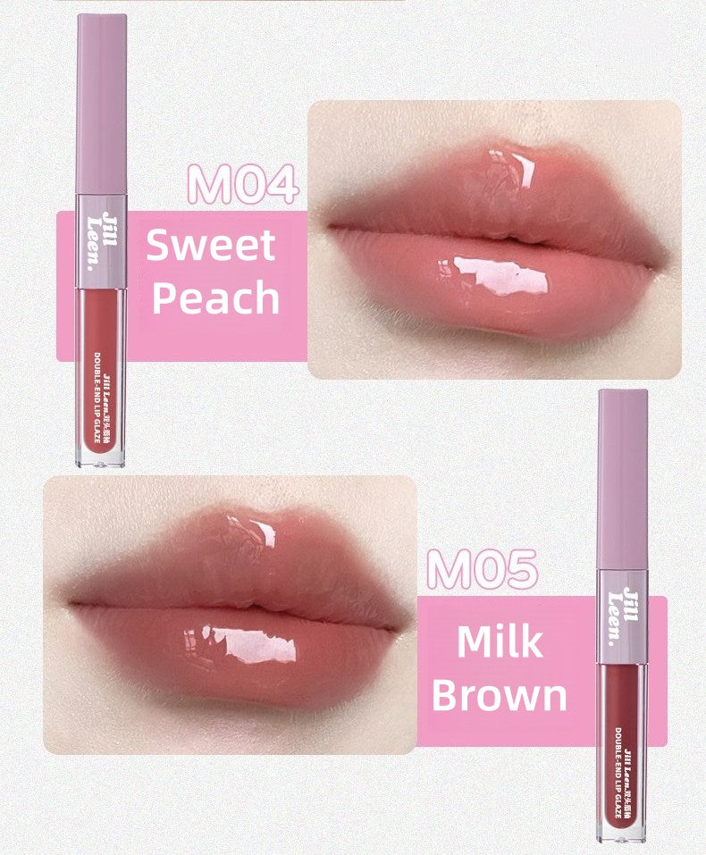 JILL LEEN Long-wear Matte & Glossy Double-head Lip Glaze T5618