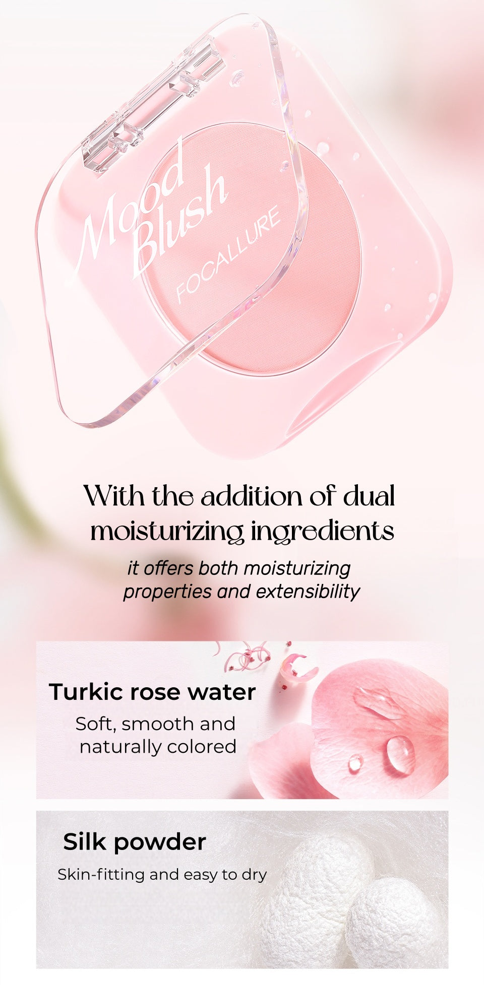 FOCALLURE Long-wear Moist Silky Mood Matte Blusher T5336