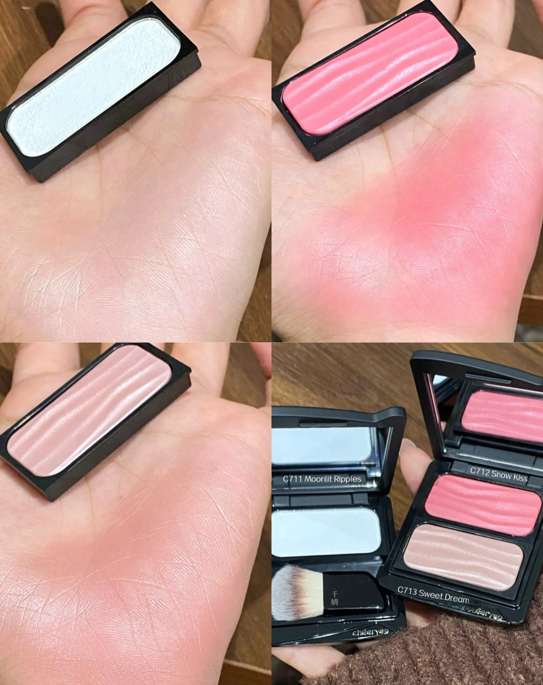 QianYan Christmas Starlight Wishes Collection Eyeshadow & Lipstick & Blusher T5436