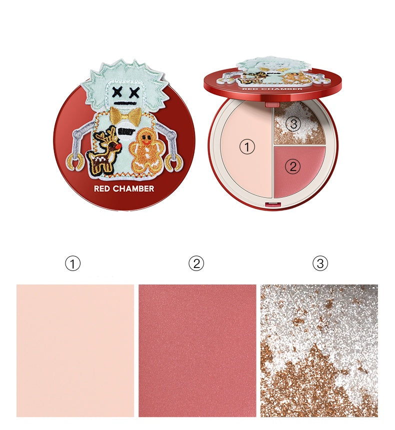 RED CHAMBER Christmas Makeup Cream & Eyeshadow & Highlighter T5322