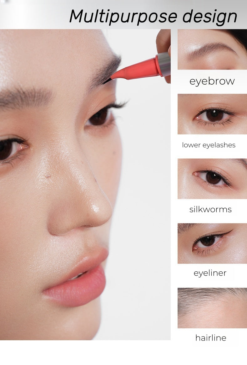 قلم حواجب JUDYDOLL طويل الأمد برأسين وثلاث شوك T4570