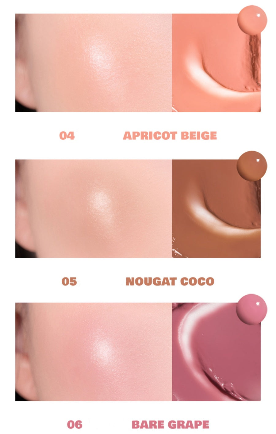 ROMAND Juicy Roll Cheek Glossy Makeup Blusher Ball T4838