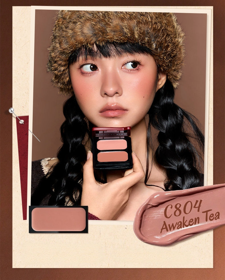 QianYan Cocoa Manor Tales Collection Silky Blusher Cream T6061