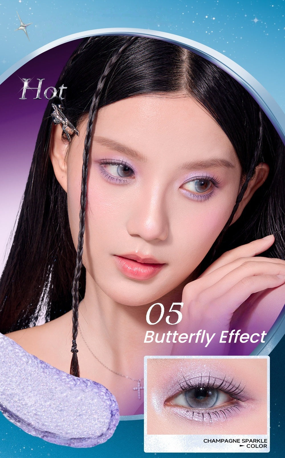 ROCK SWEET Flash Spectrum Collection Diamond Shimmer Eyeshadow Stick T5540