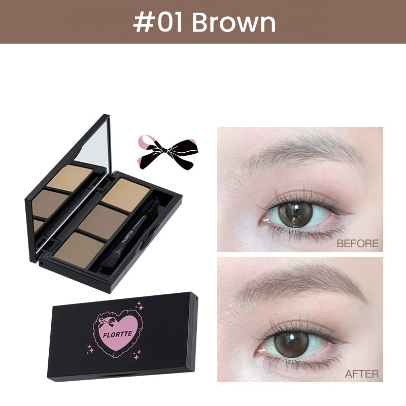 FLORTTE Long-wear Waterproof 3-color Eyebrow Powder T5876