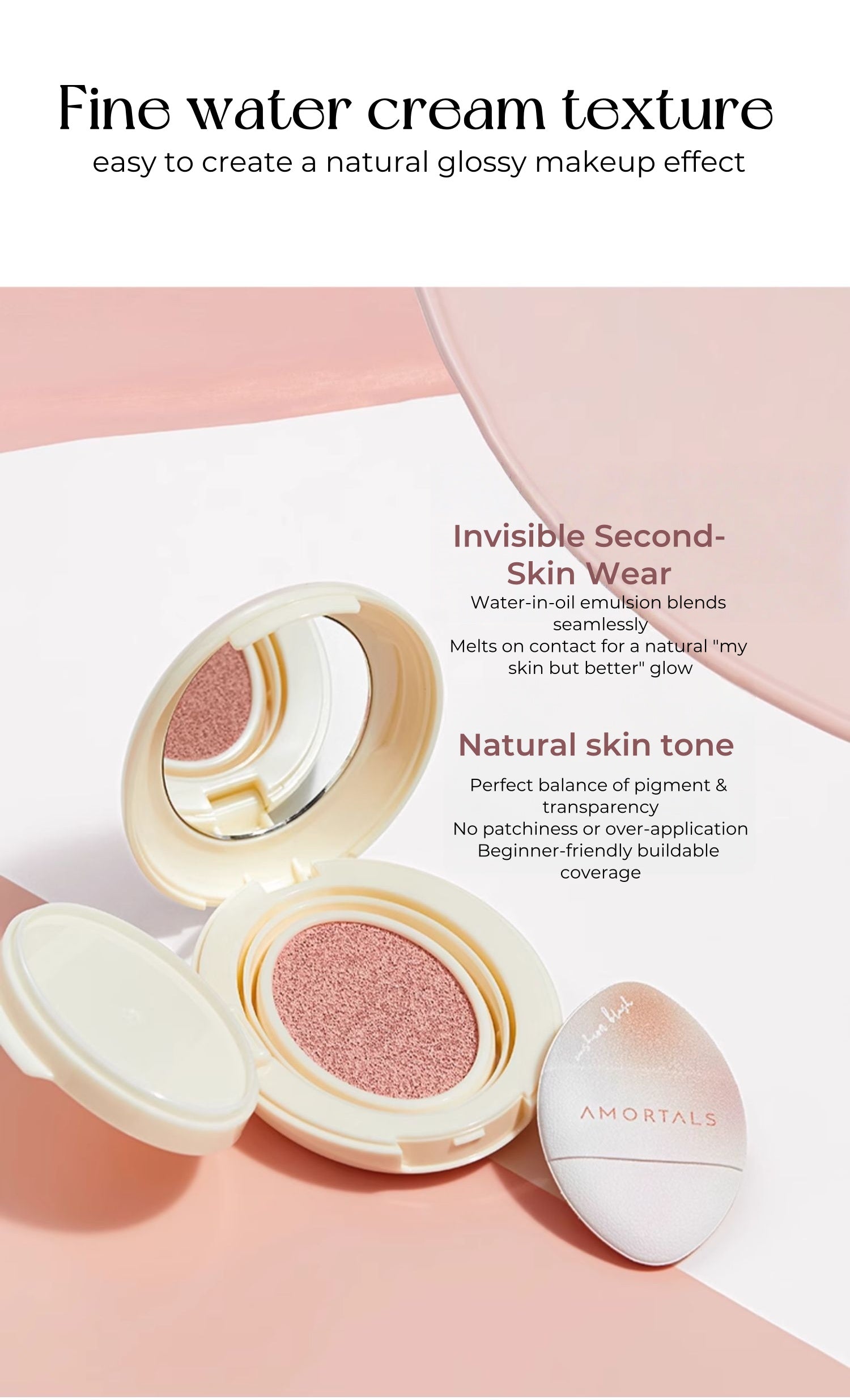 AMORTALS 3-in-1 Vitality Air Cushion Makeup Blusher T4884
