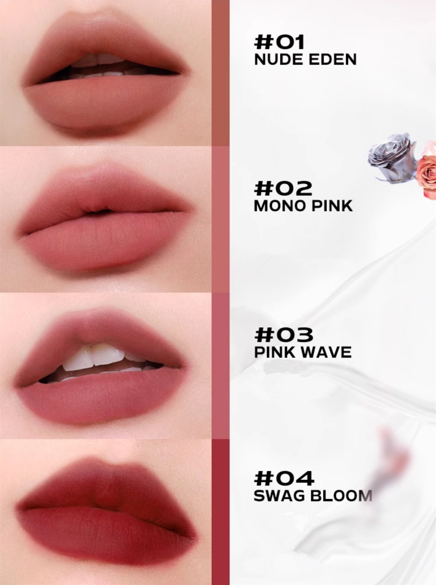 LITTLE ONDINE Blossom Mood Velvet Matte Lip Mud T3800