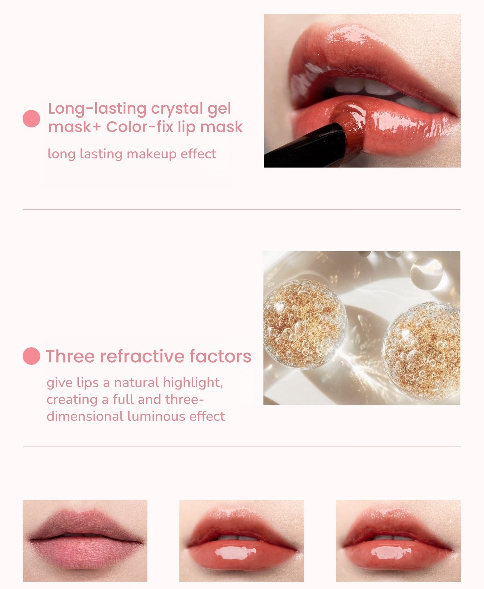 MOOEKISS Dipeptide Essence Long-wear Glossy Lipstick T5605