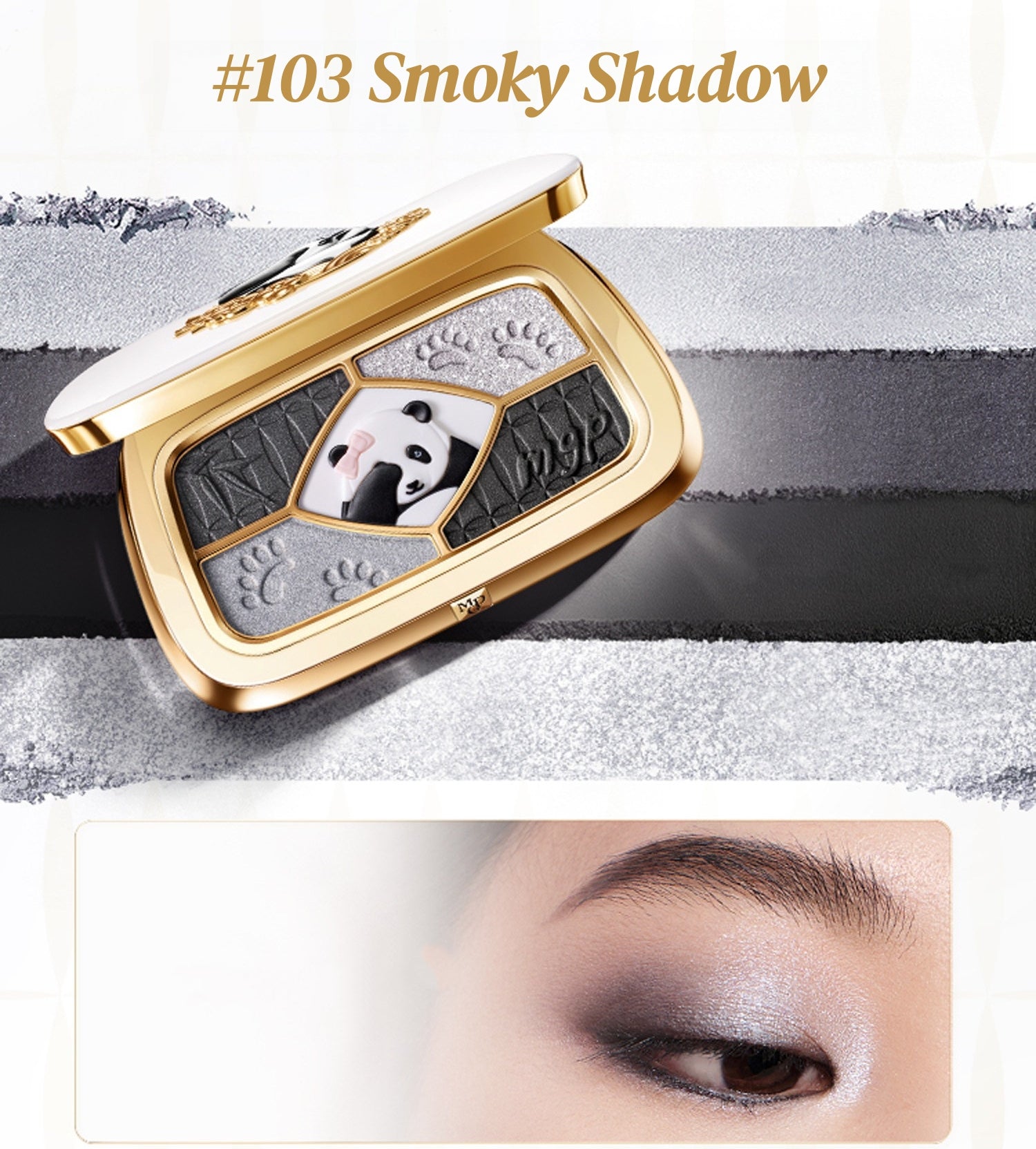 MAOGEPING X Panda Creation 4-color Eyeshadow Palette T5988