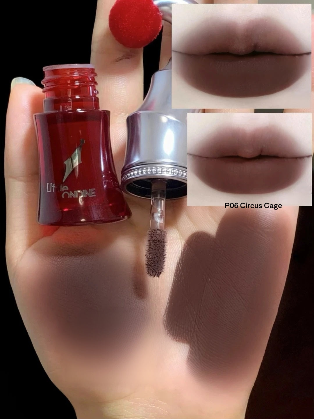 LITTLE ONDINE X Witch's Trick Collection Jester Hat Matte & Glossy Lip Glaze T6040