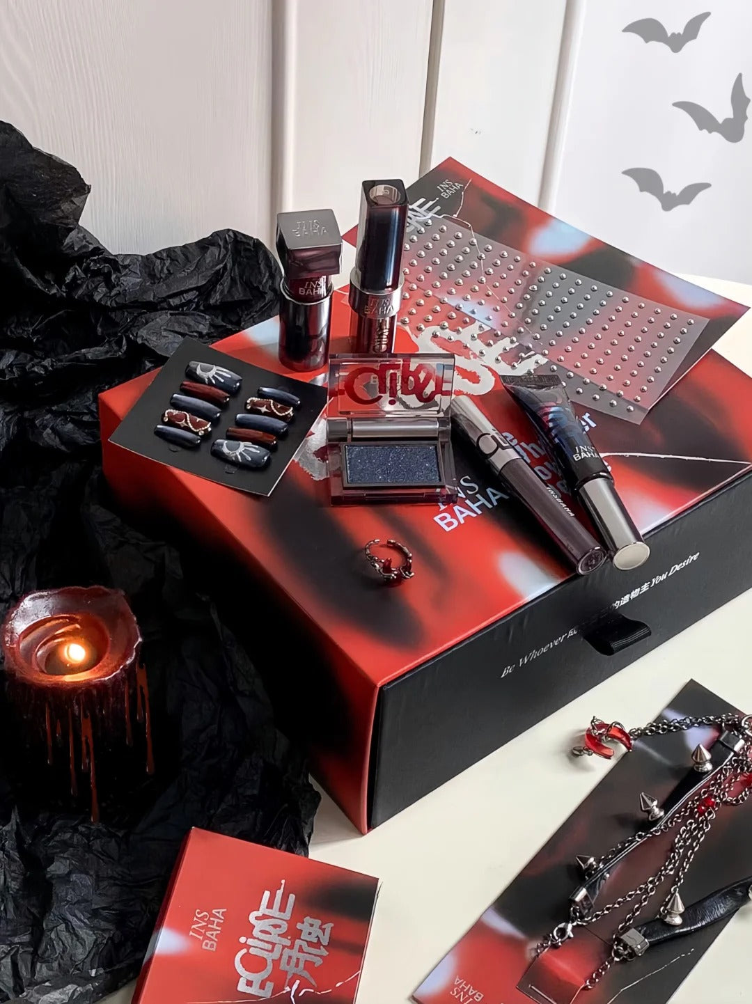 INSBAHA Halloween Lunar Eclipse Collection Lipstick & Eyeshadow & Blusher T5278