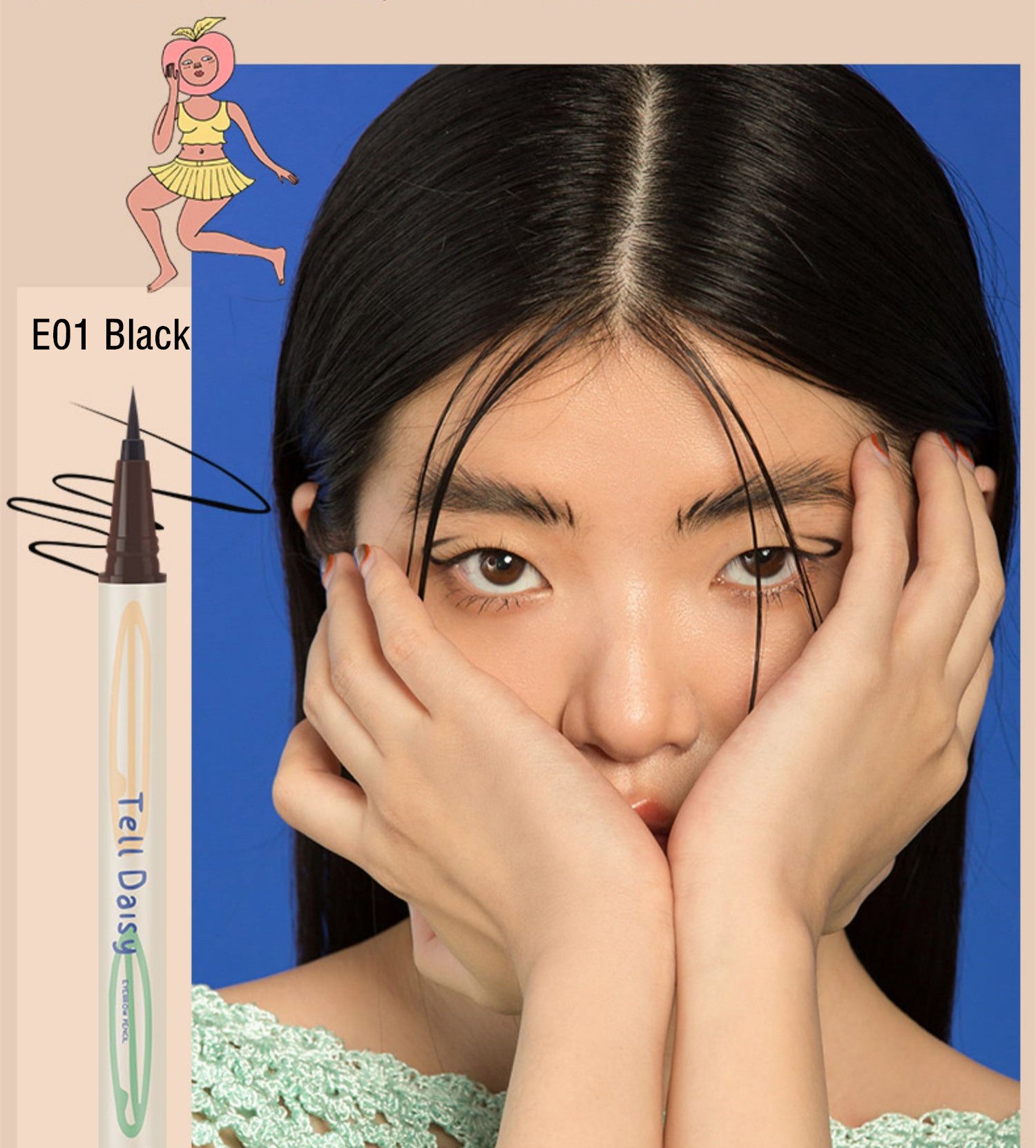 TellDaisy Waterproof Smooth Ultra-fine Quick-drying Eyeliner Pen T3724