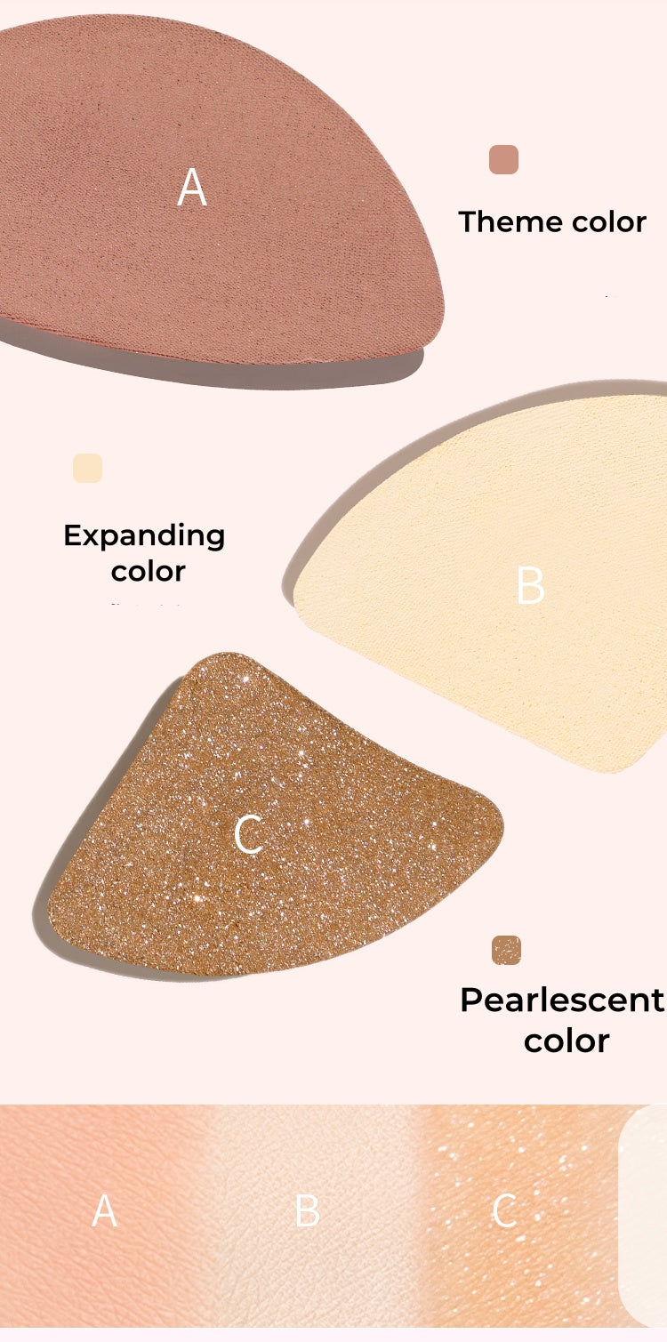 BABREA 3-color Vitality Matte Makeup Blusher Palette T5034