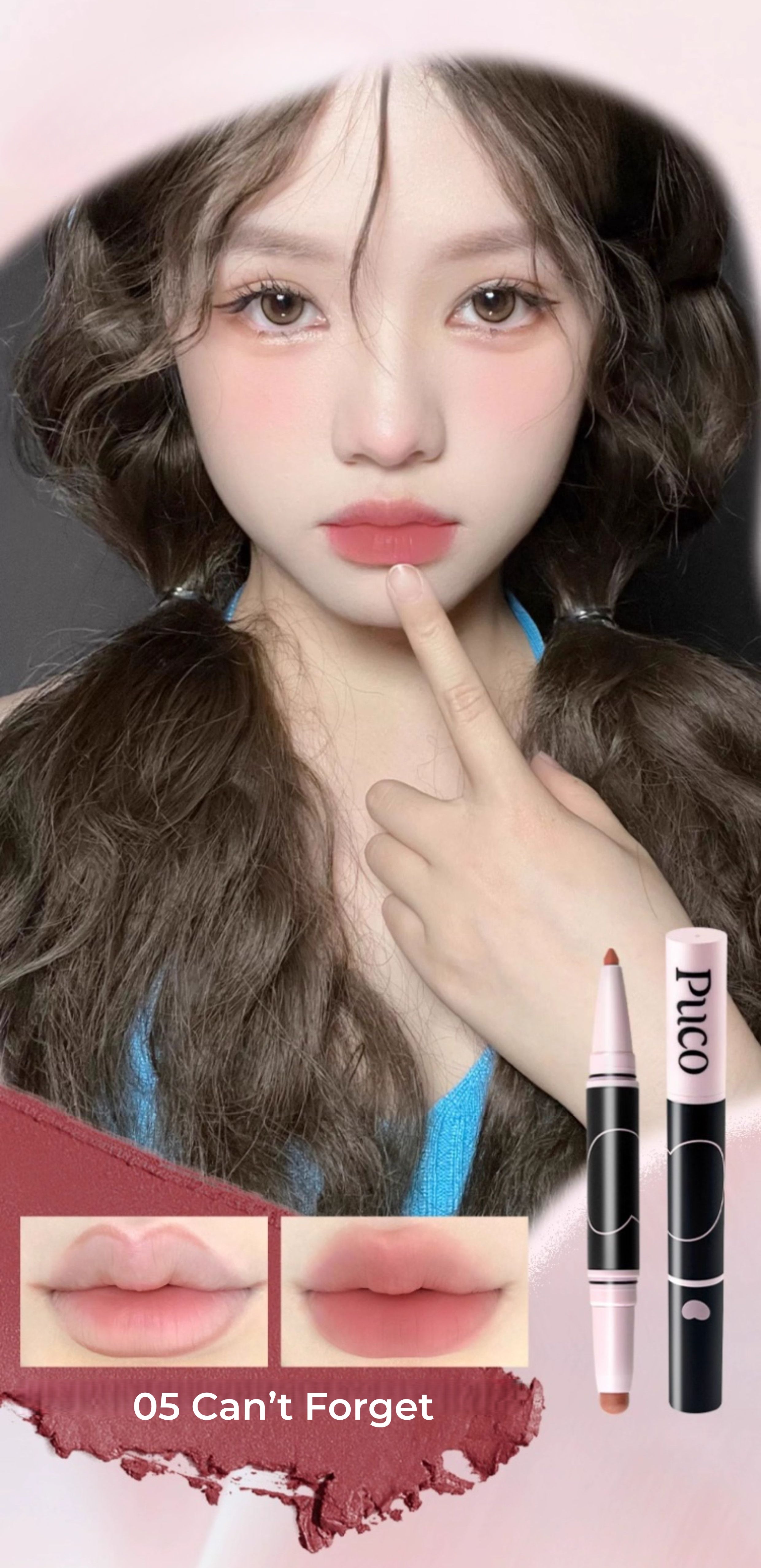 PUCO Moist Double-head Matte Lipstick Pen T5309