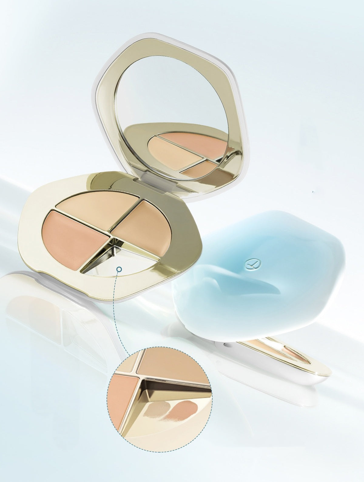 TIMAGE Silky Long-wear 3-color Concealer Palette (2.0) T6049