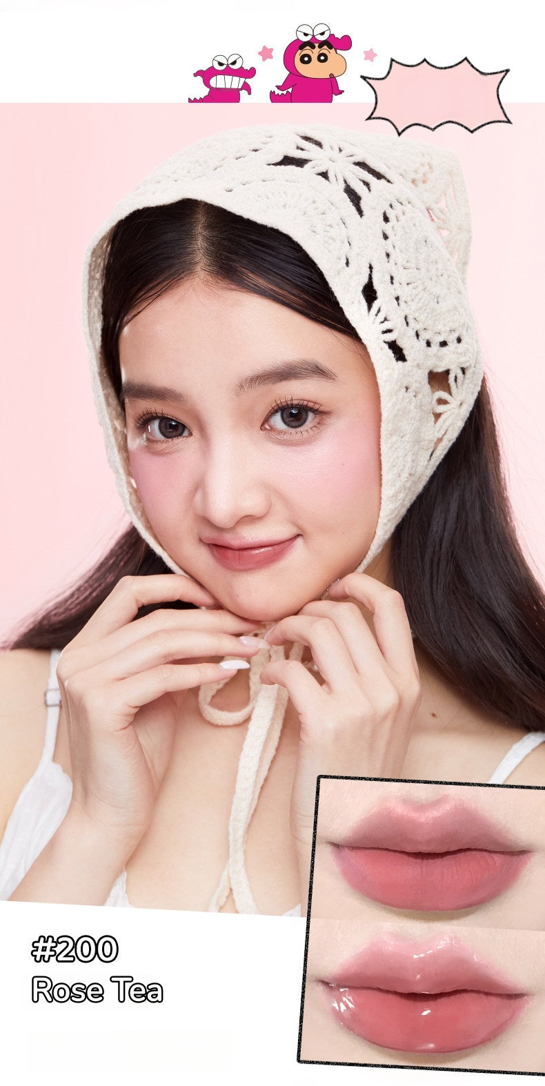 JILL LEEN X Crayon Shin-chan Collection Matte & Glossy Double-head Lip Glaze T5607