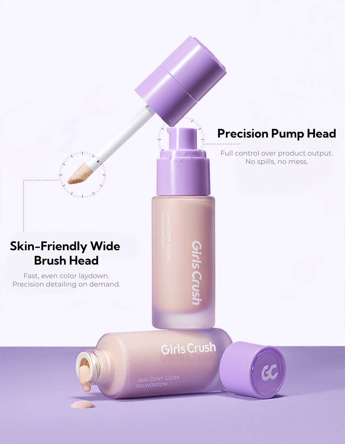 Girls Crush Moist Long-wear Concealer Liquid Foundation T6046