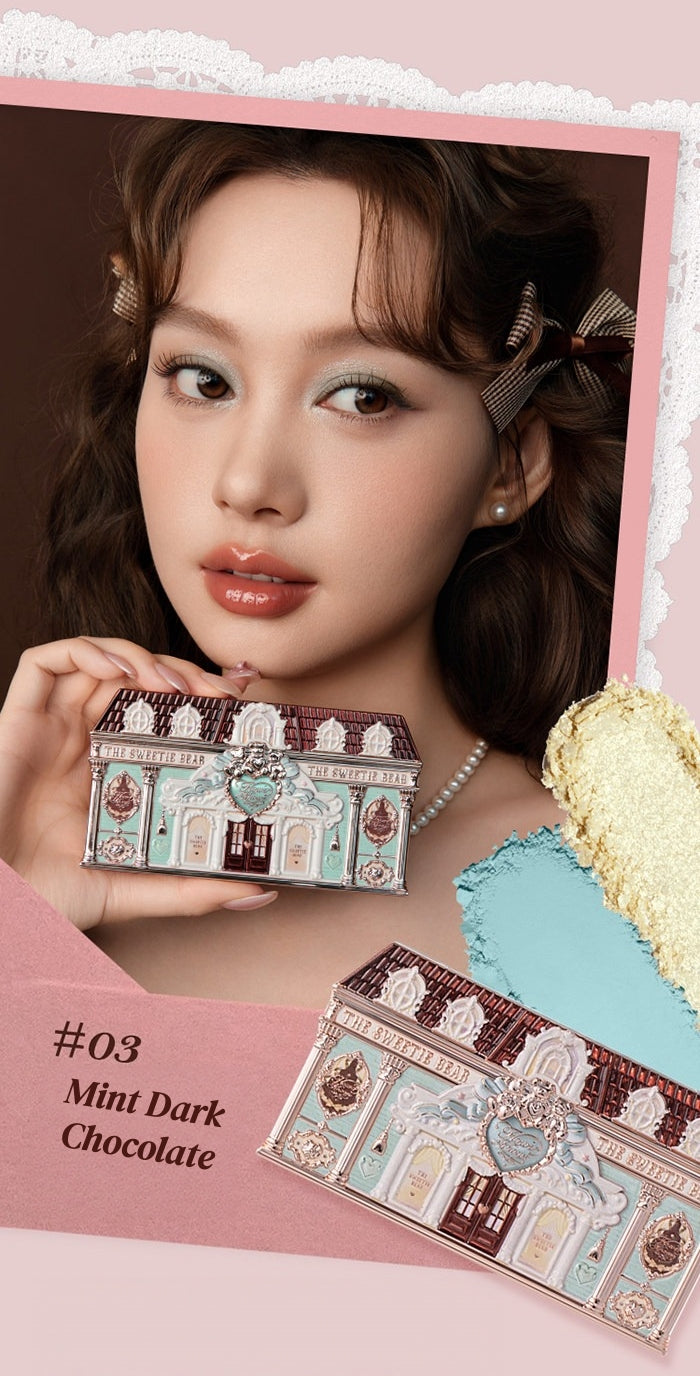 Flower Knows Sweetie Bear Collection 6-color Eyeshadow Palette T5931