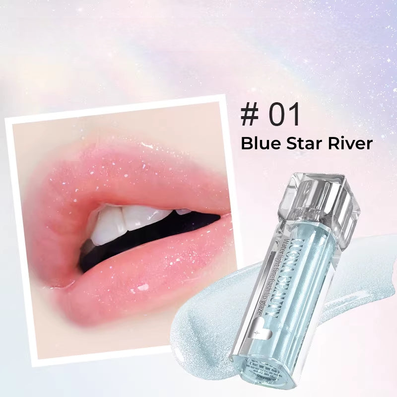 LUONA NOESS Moist Sparkling Shimmer Glossy Mirror Lip Gloss T5509