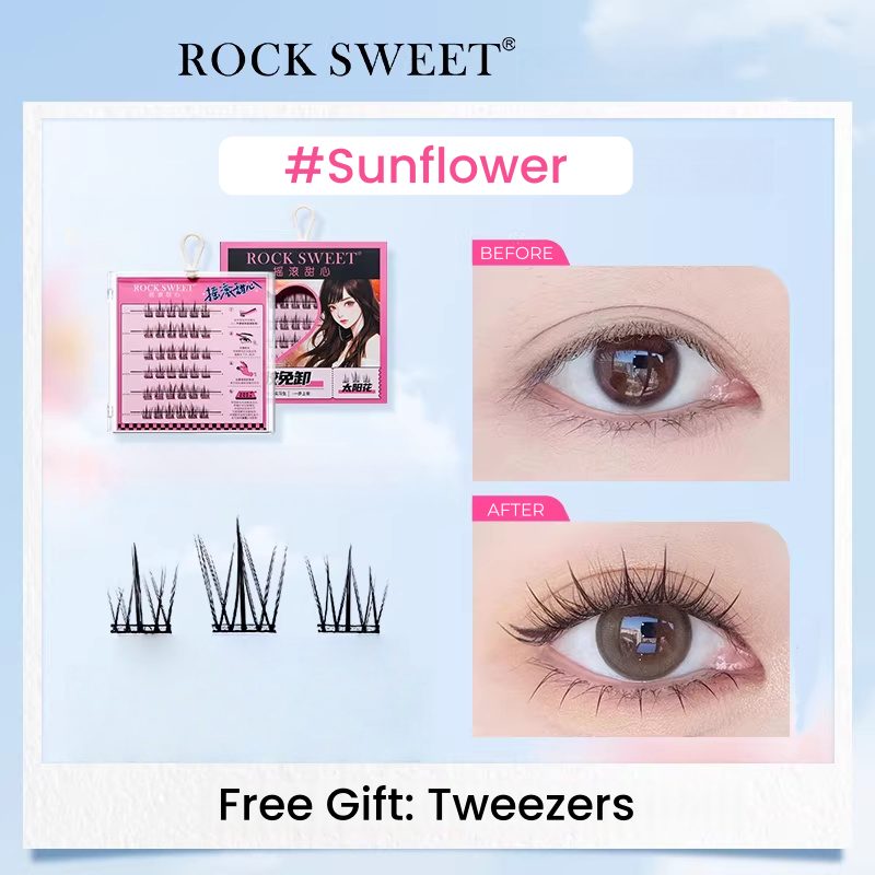 ROCK SWEET Glue-free Natural False Eyelashes T5542