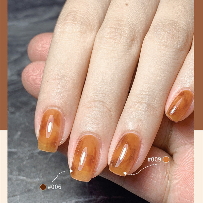 KaSi 15ml Long Lasting Amber Collection Ice Transparent Gel Polish T4047