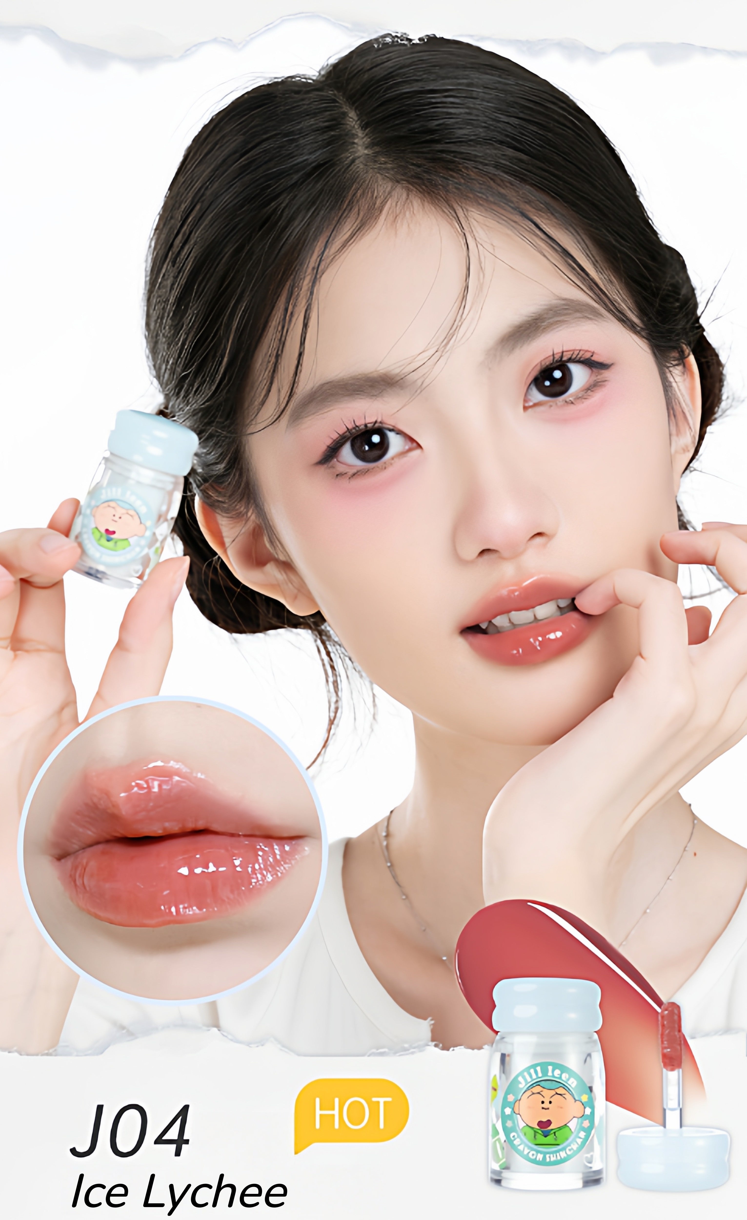 JILL LEEN X Crayon Shin-chan Glossy Long-wear Lip Gloss T5628
