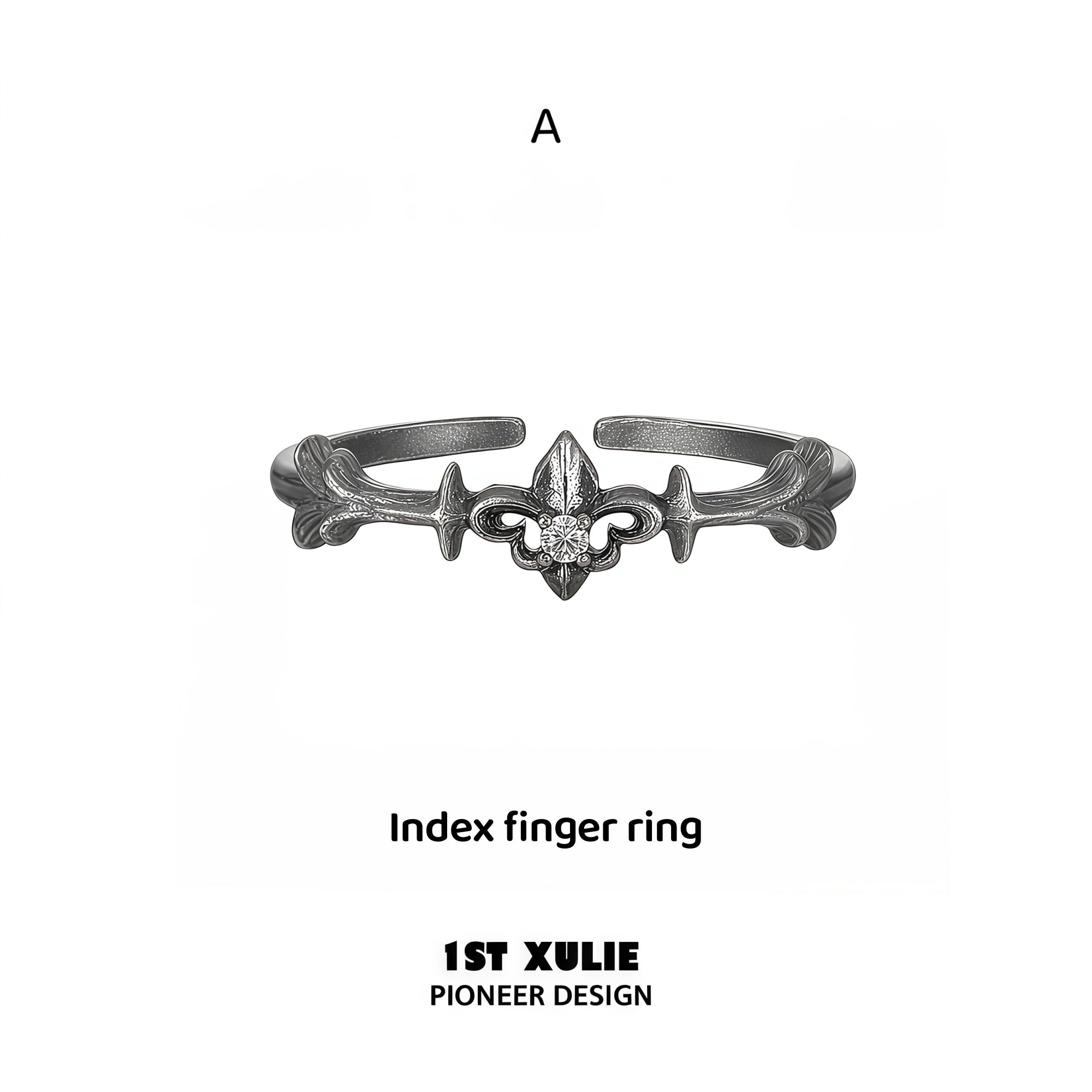 1STXULIE Superior Niche Iris Collection Vintage Ring T5871