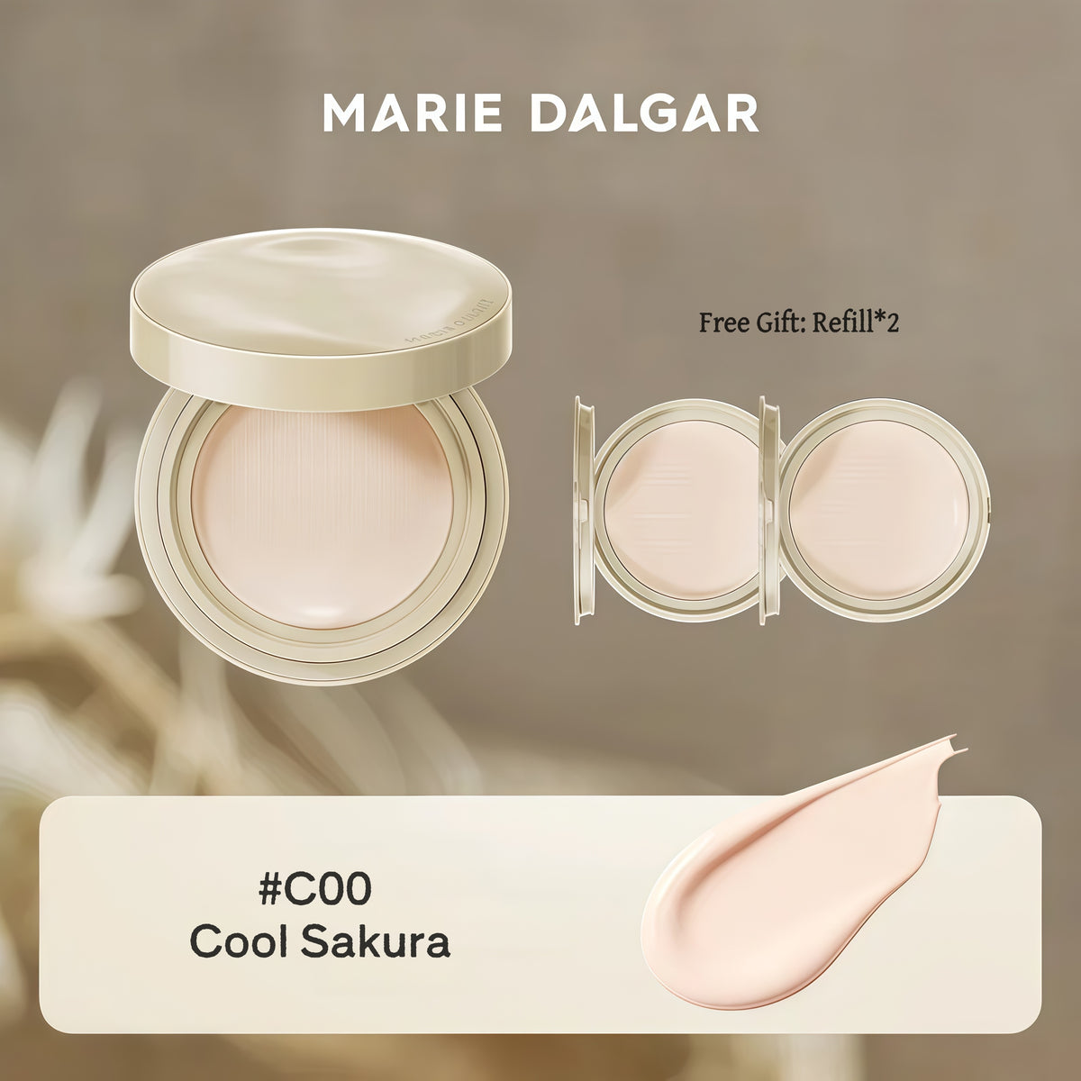 MARIE DALGAR Sea & Mountain Collection Air Cushion Foundation for Dry Skin T6010
