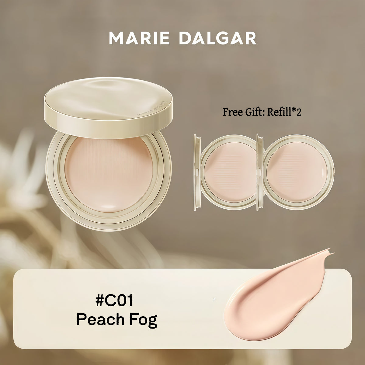 MARIE DALGAR Sea & Mountain Collection Air Cushion Foundation for Dry Skin T6010
