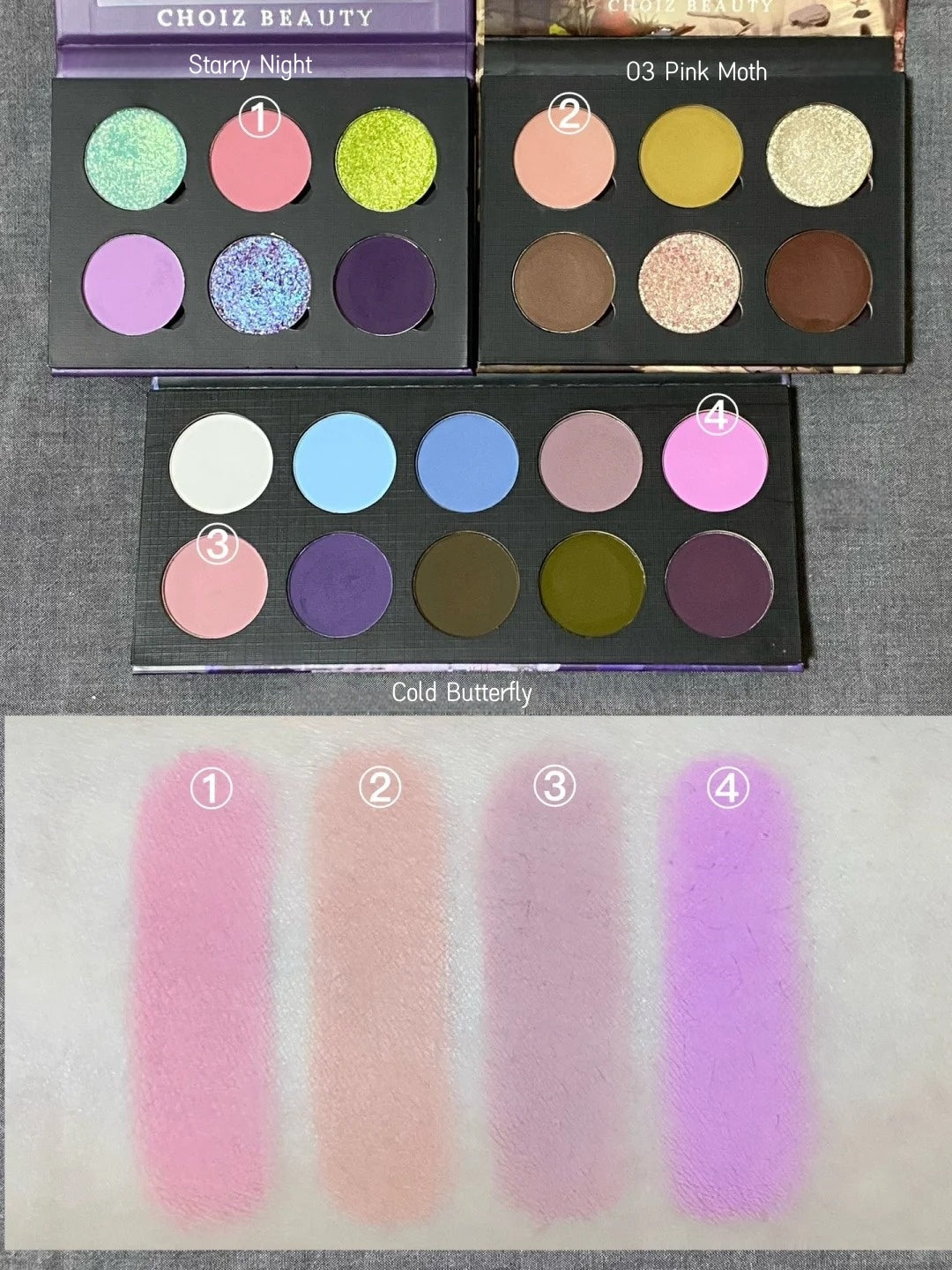 CHOIZ BEAUTY Cold Butterfly 10-farvet mat øjenskyggepalette T4285