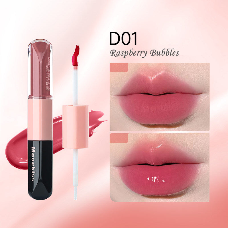 MOOEKISS Double-Head Essence Matte & Mirror Lip Glaze T4377
