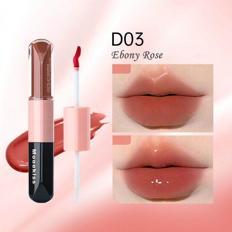 MOOEKISS Double-Head Essence Matte & Mirror Lip Glaze T4377