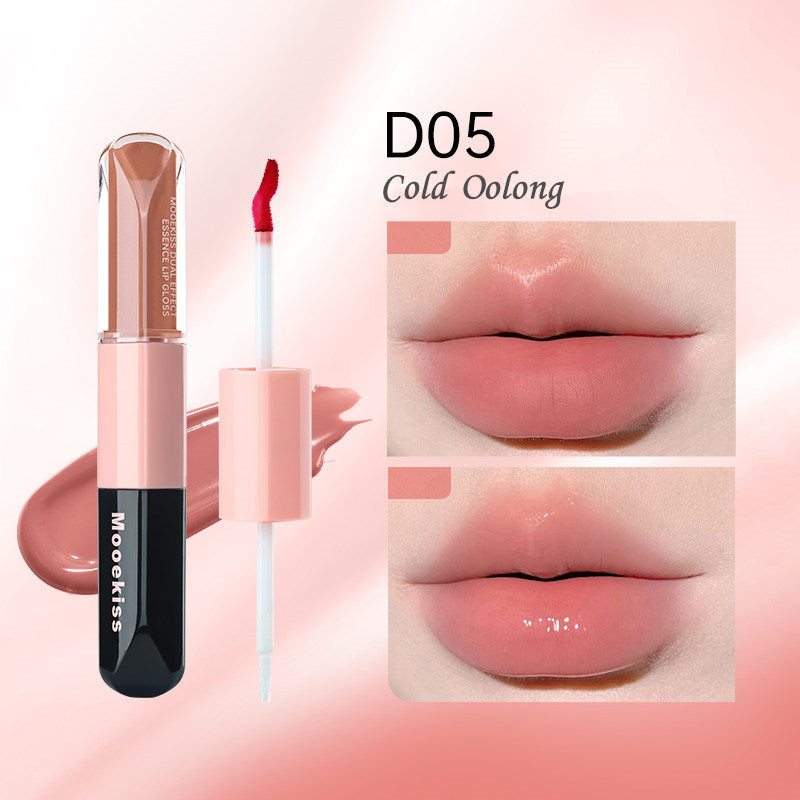 MOOEKISS Double-Head Essence Matte & Mirror Lip Glaze T4377