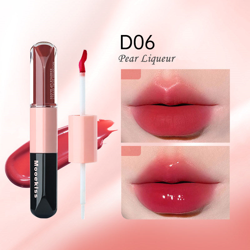 MOOEKISS Double-Head Essence Matte & Mirror Lip Glaze T4377
