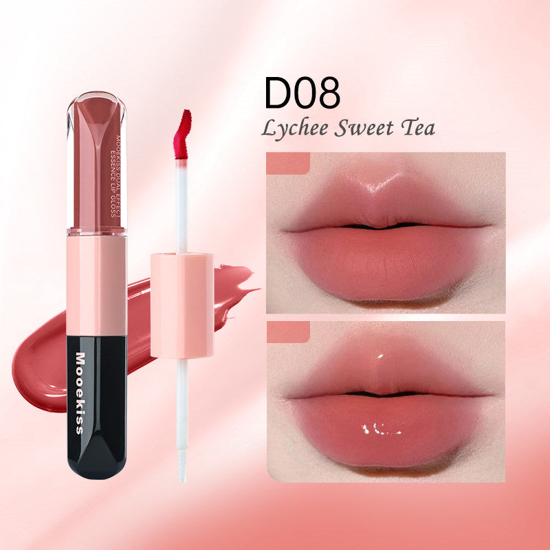 MOOEKISS Double-Head Essence Matte & Mirror Lip Glaze T4377