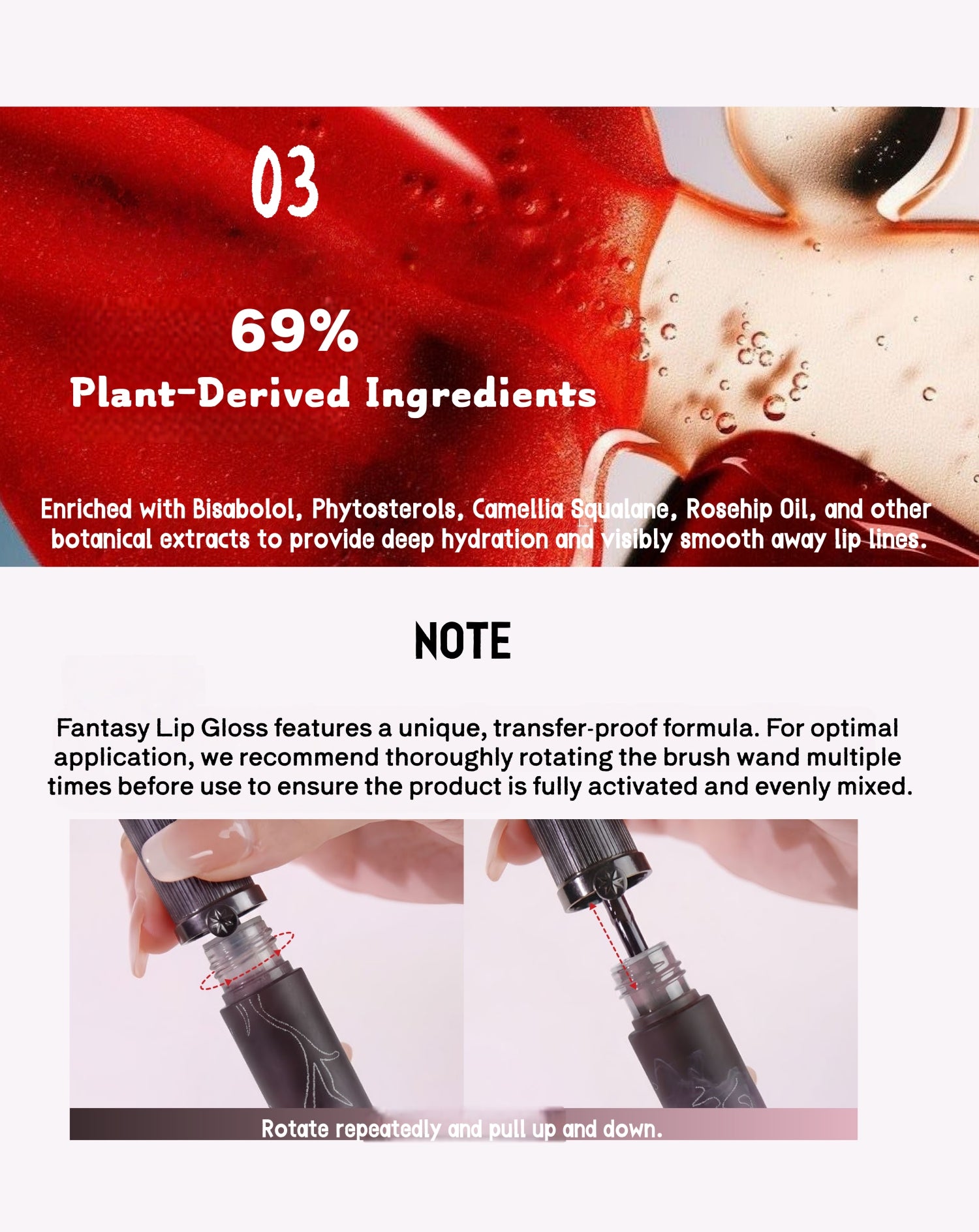 Girlcult Peach Blossom Utopia Collection Fantasy Mirror Lip Gloss T5693